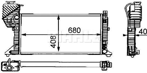 Radiateur moteur (Radiateur de refroidissement) MAHLE Aftermarket CR 682 000P