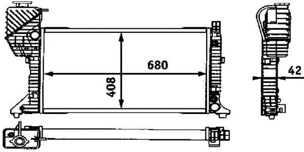 Radiateur moteur (Radiateur de refroidissement) MAHLE Aftermarket CR 683 000P