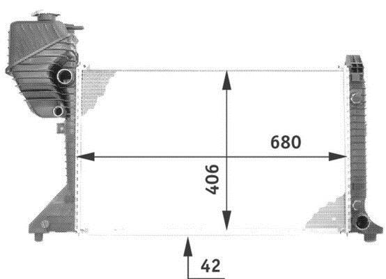 Radiateur moteur (Radiateur de refroidissement) MAHLE Aftermarket CR 711 000P
