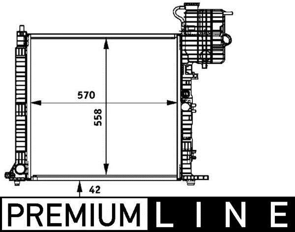 Radiateur moteur (Radiateur de refroidissement) MAHLE Aftermarket CR 716 000P