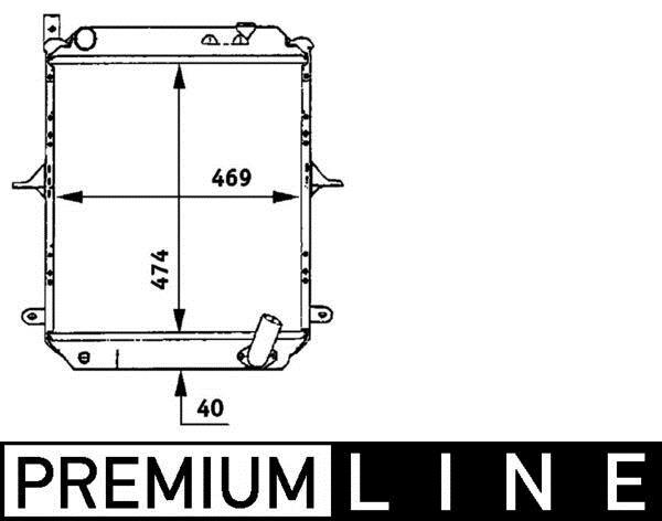 Radiateur moteur (Radiateur de refroidissement) MAHLE Aftermarket CR 722 000P