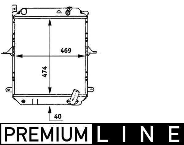 Radiateur moteur (Radiateur de refroidissement) MAHLE Aftermarket CR 724 000P