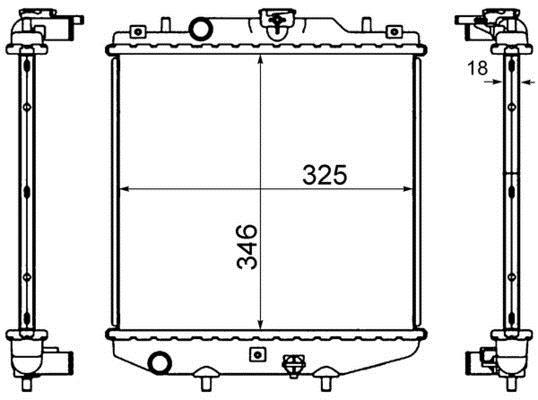 Radiateur moteur (Radiateur de refroidissement) MAHLE Aftermarket CR 744 000S