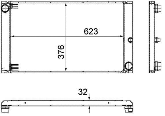 Radiateur moteur (Radiateur de refroidissement) MAHLE Aftermarket CR 766 000P