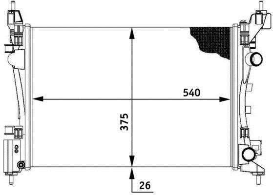 Radiateur moteur (Radiateur de refroidissement) MAHLE Aftermarket CR 774 000P