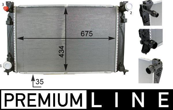 Radiateur moteur (Radiateur de refroidissement) MAHLE Aftermarket CR 79 000P