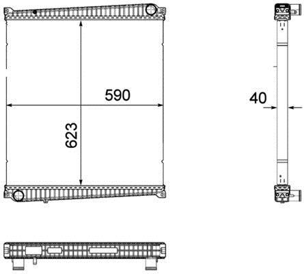 Radiateur moteur (Radiateur de refroidissement) MAHLE Aftermarket CR 818 000P