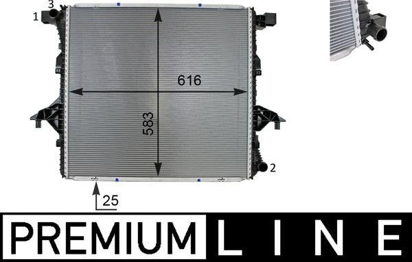 Radiateur moteur (Radiateur de refroidissement) MAHLE Aftermarket CR 81 000P