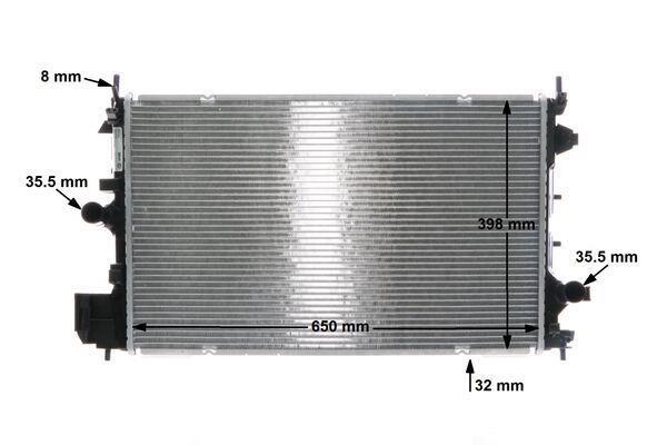 Radiateur moteur (Radiateur de refroidissement) MAHLE Aftermarket ref. CR 835 000S