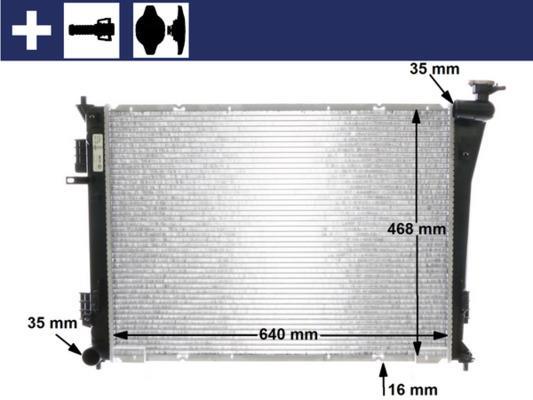 Radiateur moteur (Radiateur de refroidissement) MAHLE Aftermarket CR 846 000S