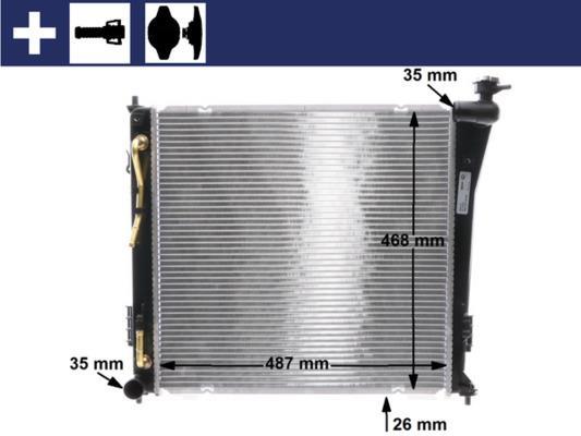 Radiateur moteur (Radiateur de refroidissement) MAHLE Aftermarket CR 847 000S