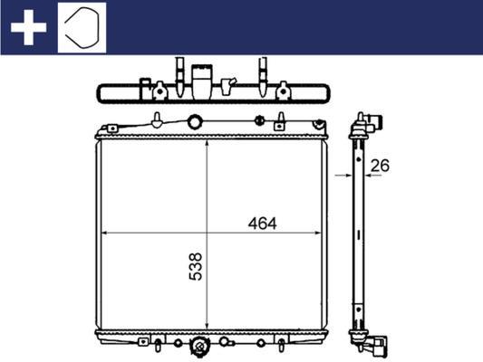 Radiateur moteur (Radiateur de refroidissement) MAHLE Aftermarket CR 851 000S