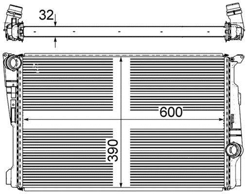 Radiateur moteur (Radiateur de refroidissement) MAHLE Aftermarket CR 876 000P