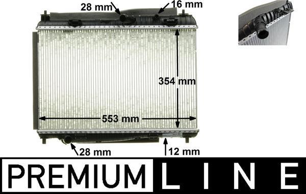 Radiateur moteur (Radiateur de refroidissement) MAHLE Aftermarket CR 87 000P