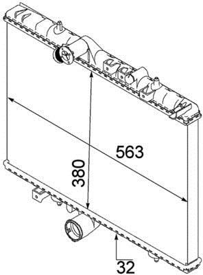 Radiateur moteur (Radiateur de refroidissement) MAHLE Aftermarket ref. CR 883 000P