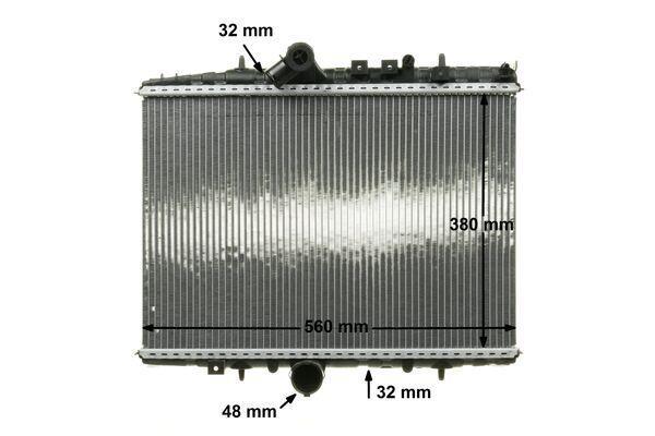 Radiateur moteur (Radiateur de refroidissement) MAHLE Aftermarket ref. CR 883 000P