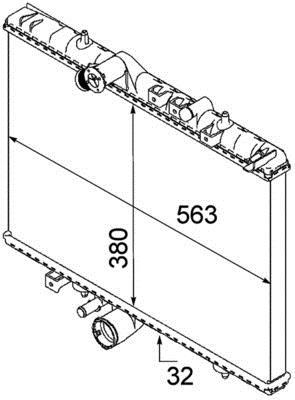 Radiateur moteur (Radiateur de refroidissement) MAHLE Aftermarket CR 884 000P