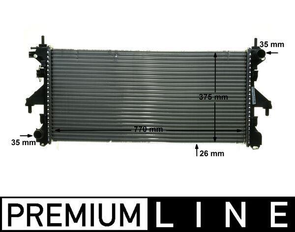 Radiateur moteur (Radiateur de refroidissement) MAHLE Aftermarket ref. CR 885 000P