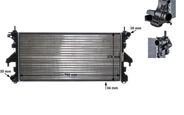 Radiateur moteur (Radiateur de refroidissement) MAHLE Aftermarket CR 886 000S