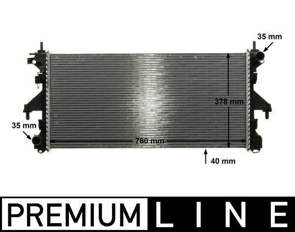 Radiateur moteur (Radiateur de refroidissement) MAHLE Aftermarket CR 887 000P