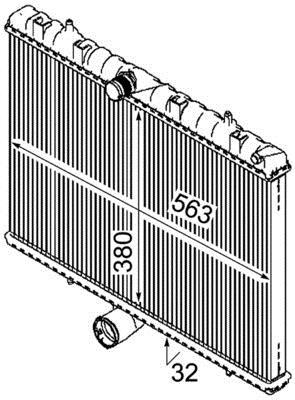 Radiateur moteur (Radiateur de refroidissement) MAHLE Aftermarket CR 889 000P