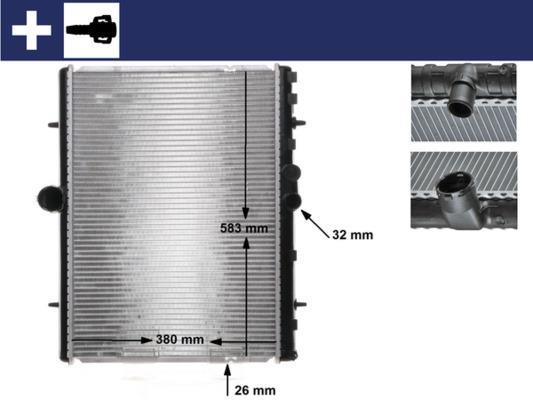 Radiateur moteur (Radiateur de refroidissement) MAHLE Aftermarket CR 889 000S