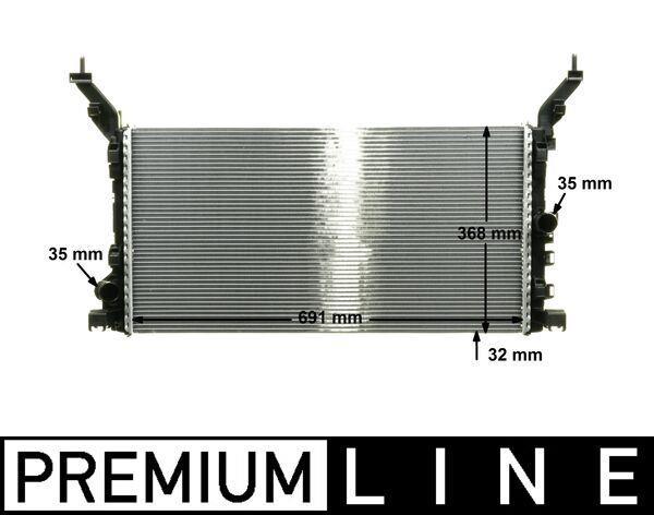 Radiateur moteur (Radiateur de refroidissement) MAHLE Aftermarket CR 895 000P