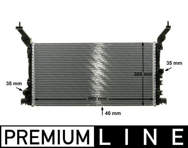 Radiateur moteur (Radiateur de refroidissement) MAHLE Aftermarket CR 896 000P