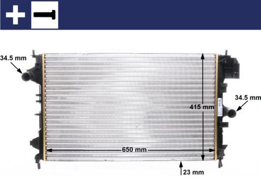 Radiateur moteur (Radiateur de refroidissement) MAHLE Aftermarket ref. CR 8 000S