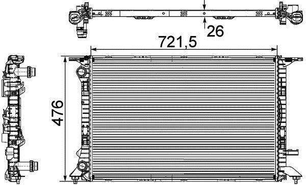 Radiateur moteur (Radiateur de refroidissement) MAHLE Aftermarket CR 905 000P