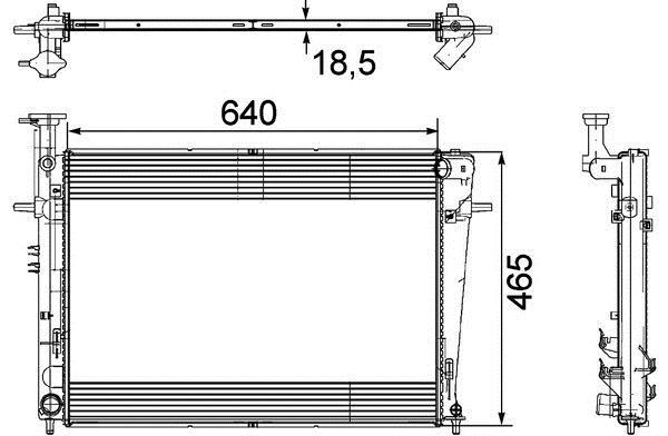 Radiateur moteur (Radiateur de refroidissement) MAHLE Aftermarket CR 908 000P