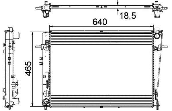 Radiateur moteur (Radiateur de refroidissement) MAHLE Aftermarket CR 909 000P