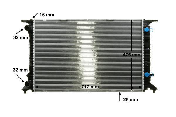 Radiateur moteur (Radiateur de refroidissement) MAHLE Aftermarket ref. CR 910 000P
