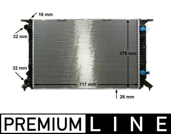 Radiateur moteur (Radiateur de refroidissement) MAHLE Aftermarket ref. CR 910 000P
