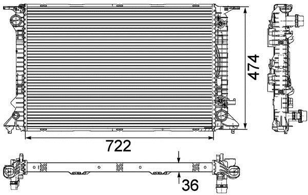 Radiateur moteur (Radiateur de refroidissement) MAHLE Aftermarket CR 912 000P