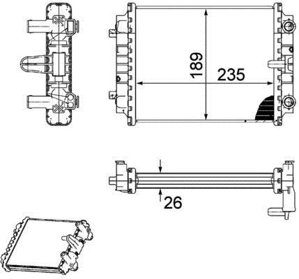 Radiateur moteur (Radiateur de refroidissement) MAHLE Aftermarket CR 913 000P