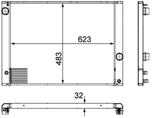 Radiateur moteur (Radiateur de refroidissement) MAHLE Aftermarket CR 917 000P