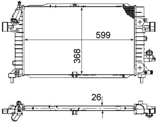 Radiateur moteur (Radiateur de refroidissement) MAHLE Aftermarket ref. CR 920 000P