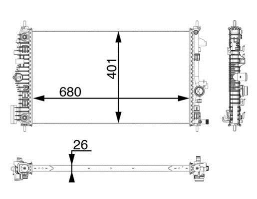 Radiateur moteur (Radiateur de refroidissement) MAHLE Aftermarket CR 927 000P