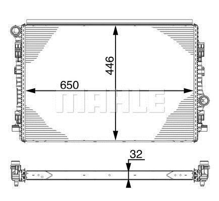Radiateur moteur (Radiateur de refroidissement) MAHLE Aftermarket ref. CR 930 000P