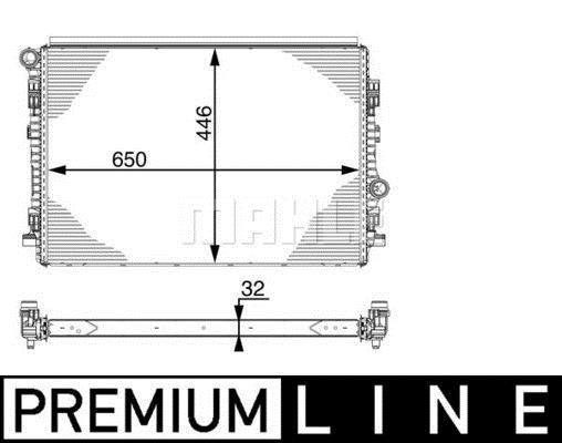 Radiateur moteur (Radiateur de refroidissement) MAHLE Aftermarket ref. CR 930 000P