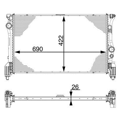 Radiateur moteur (Radiateur de refroidissement) MAHLE Aftermarket CR 931 000P