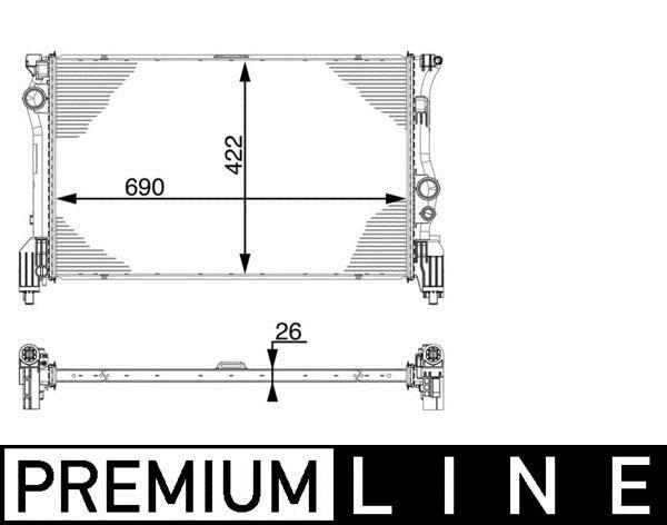Radiateur moteur (Radiateur de refroidissement) MAHLE Aftermarket CR 931 000P