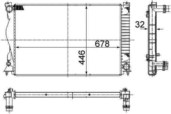 Radiateur moteur (Radiateur de refroidissement) MAHLE Aftermarket CR 978 000S