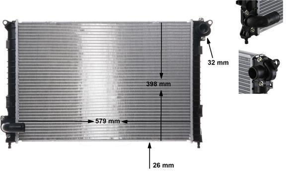 Radiateur moteur (Radiateur de refroidissement) MAHLE Aftermarket CR 983 000S