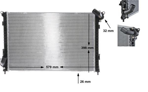 Radiateur moteur (Radiateur de refroidissement) MAHLE Aftermarket CR 984 000S