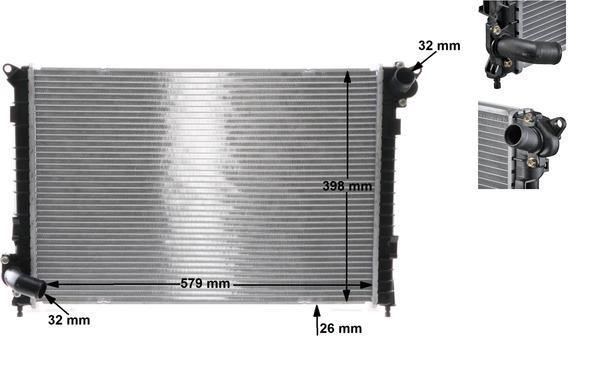 Radiateur moteur (Radiateur de refroidissement) MAHLE Aftermarket CR 985 000S