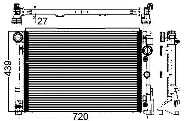 Radiateur moteur (Radiateur de refroidissement) MAHLE Aftermarket CR 988 000P