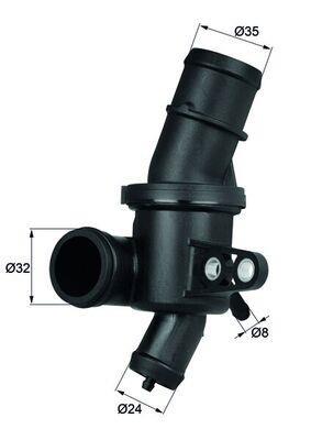 Thermostat d'eau (Calorstat) MAHLE Aftermarket ref. TH 4 80