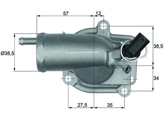 Thermostat d'eau (Calorstat) MAHLE Aftermarket ref. TH 9 87